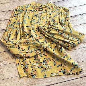Floral Anthropologie blouse